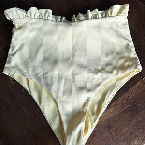 EUC Citrine Swim High Waisted Bikini Bottoms- Size Small